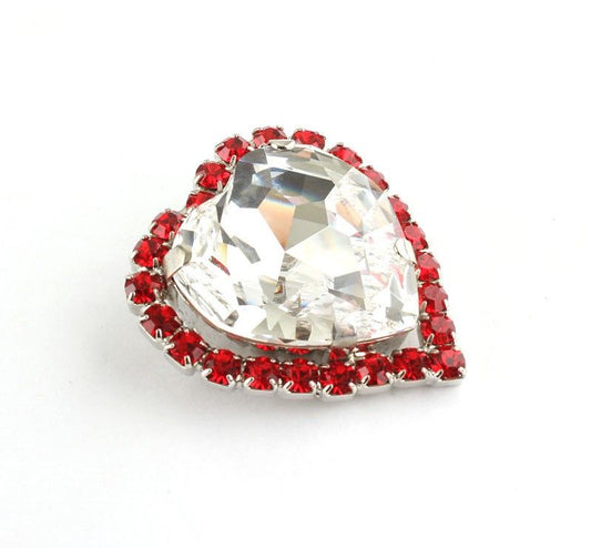 Christopher Kane Crystal Heart Brooch 26811836