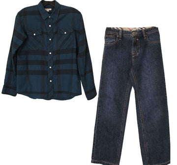 BURBERRY Shirt Hose Jungen 10 Jahre 2-teiliges Set 26812091