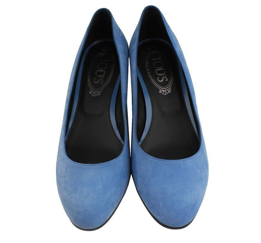 TODS Himmelblaue Wildleder Wedgeschuhe 37 26810961