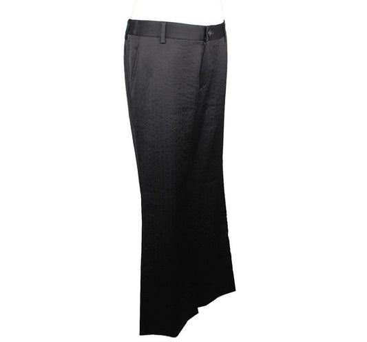 ISSEY MIYAKE FETE Schwarze Nadelstreifen Weite Hose 3 26809972
