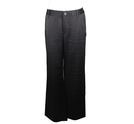ISSEY MIYAKE FETE Schwarze Nadelstreifen Weite Hose 3 26809972