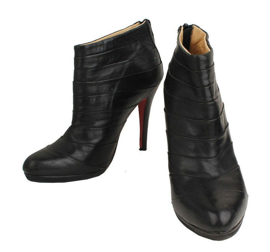 Christian Louboutin Black Boot Heels 38 26810976