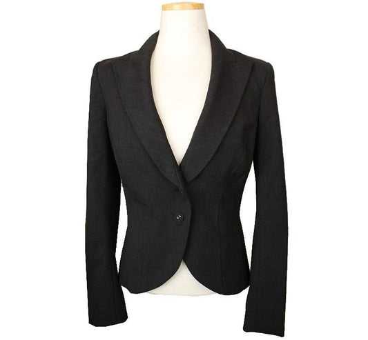Rebecca Taylor Charcoal Stitch Wool Short Jacket 6 26810399