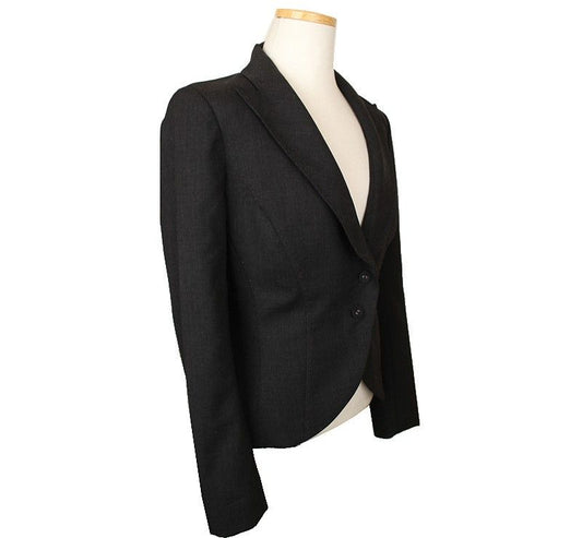 Rebecca Taylor Charcoal Stitch Wool Short Jacket 6 26810399