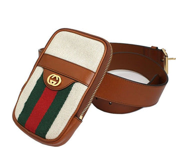 GUCCI オフィディア トリコロール キャンバス ヒップバッグ ベルトバッグ 30785652