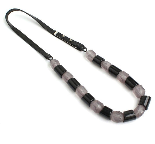 Armani Bold Beads Leather Necklace 26811668