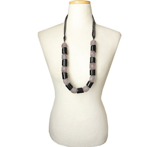 Armani Bold Beads Leather Necklace 26811668