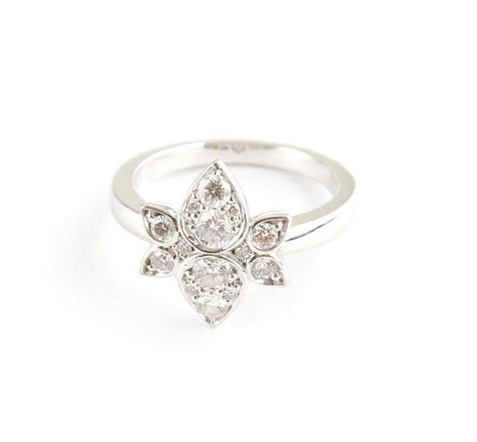 Cartier 18k Diamond 750 18K White Gold Ring 49 9 26811802