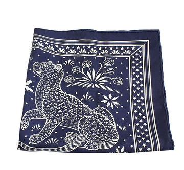 Hermes Navy Panda Petite Silk Scarf 30022238