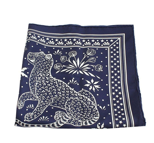 Hermes Navy Panda Petite Silk Scarf 30022238