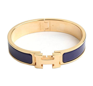 Hermes Deep Blue Gold-Tone Click Ash 26811832
