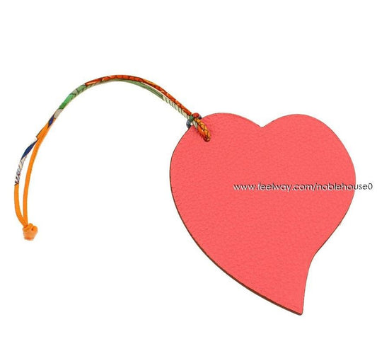 Hermes Petit Ash Pink & Loose Ash Heart Bag Charm 26812048