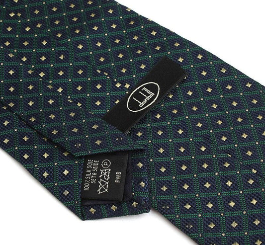 Dunhill Deep Green & Navy Silk Tie 30785774
