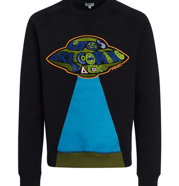 Kenzo UFO Embroidered Sweatshirt Black 30480573