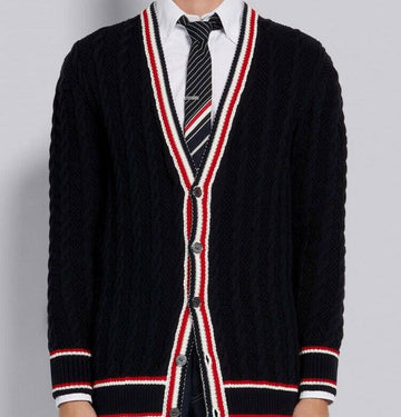 THOM BROWNE トム・ブラウン MKC326A Y3017 Vネック カーディガン 34995274