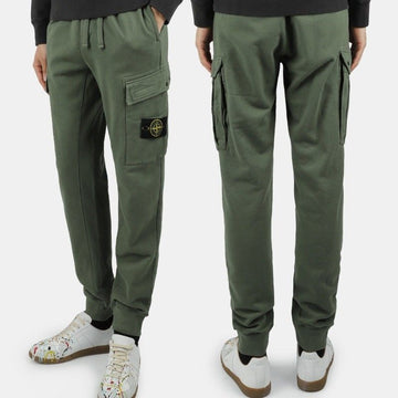 STONE ISLAND 21 FW ストーンワッペンパッチフリースジョガーパンツ カーキ 751565220 V0055 11518 27083697