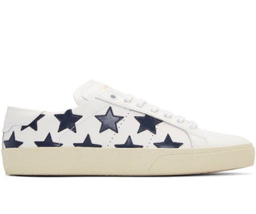 SAINT LAURENT Indigo Blue Star Patch Low Top 421572 30480863