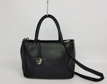 FURLA ブラックレザー2WAYバッグ 27063144