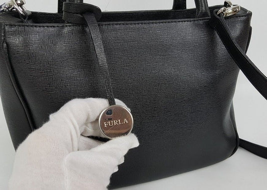 Furla Black Leather 2WAY Bag 27063144