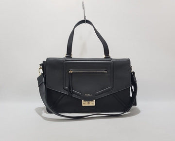 Furla Black Leather Tote Shoulder Bag 52089394