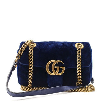 GUCCI マトラッセ ベルベット ショルダーバッグ ミニ (446744) 48697572