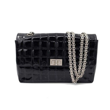 CHANEL Patent 2.55 Chocolate Bar Chain Shoulder Bag 72022053 33629506