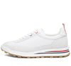 Thom Browne MFD180A-03050 White Fine Kid Suede Tech Running Shoes 32453608 [P]