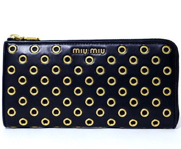 Miu Miu Gold Punched Napa Long Wallet 30482283