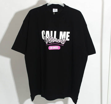 vetements 22FW Oversized Call Me T-Shirt Black 32975655