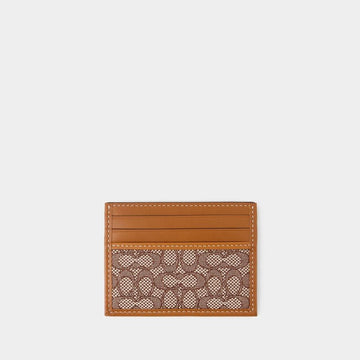 Coach Signature Card Holder Jacquard Wallet Cocoa CM381 URC 57730907 [P]