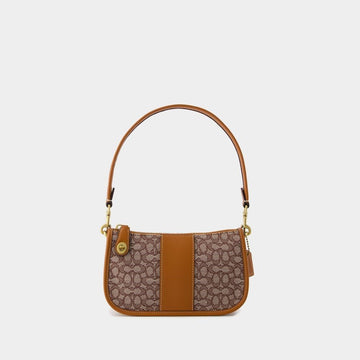 Coach Swinger 20 Hobo Shoulder Bag Leather Cocoa CM509 B4TA7a 57730908 [P]