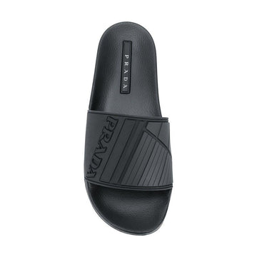 PRADA stamp Slipper Schwarz 4X3204 B4O F0002 1000001312 57339359