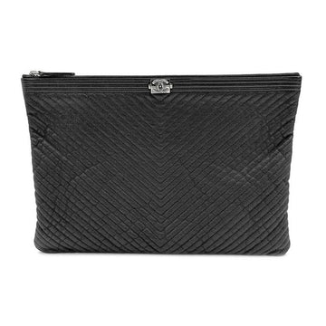 CHANEL Chevron Boy Clutch 8262303150 57355686