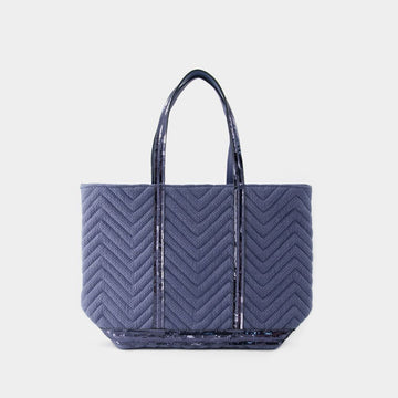 VANESSA BRUNO Tote L Large Baumwolle Blau 3HVE05-V40315-707 58788726 [P]