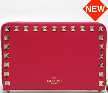 Valentino Gold Rockstud Leather Wallet 30481692