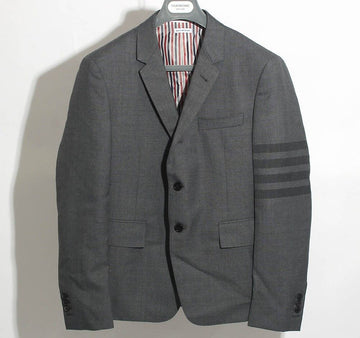 Thom Browne Mid Grey Blazer with 4-Stripe Detail 54520136