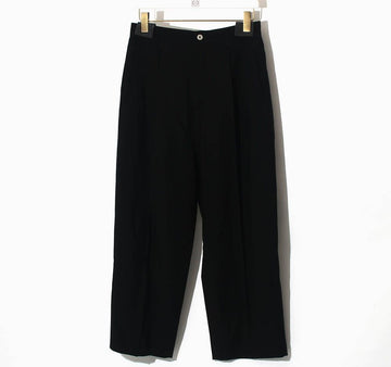 Loewe 22FW Cropped Wide Pants Black 33021576