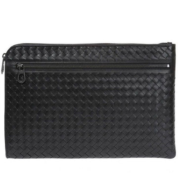 Bottega Veneta Double Zipper Black Large Clutch 406021 30480868