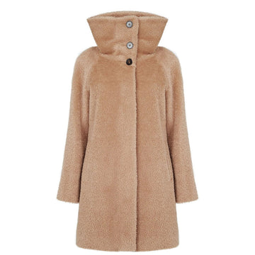 MAXMARA ウールコート カメル 8 (XS) 661575 66534253