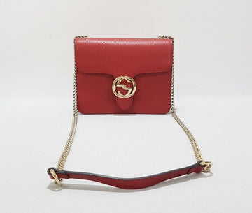 Gucci Interlocking Small Shoulder Bag Red 510304 66480580