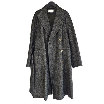 GUCCI ダブルヘリンボーンツイードベルトコート (637043) 10524113 66531617