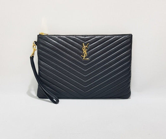 Saint Laurent Matelassé Clutch Bag New Medium 71504271