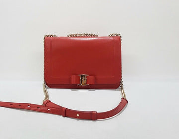 Salvatore Ferragamo Ferragamo Barabow Flap Chain Shoulder Bag A+ 71504384