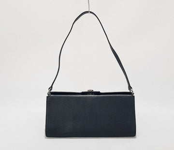 Salvatore Ferragamo Gancini Black Leather Shoulder Bag 72423486