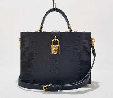 DOLCE & GABBANA スタッズリザードボックスバッグ 24041610 76515237