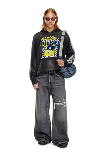 DIESEL リファーブ商品 サイズ30 ストレートデニム ブラックダークグレー A06370007F6 77791911