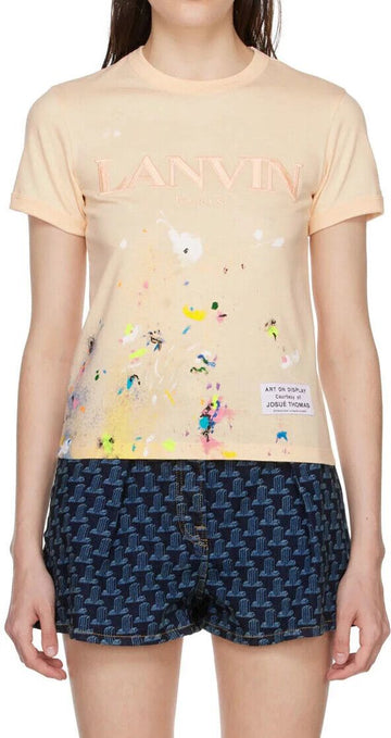 LANVIN ギャラリー デパートメント ペイント エフェクト ロゴ 半袖 Tシャツ 29919204