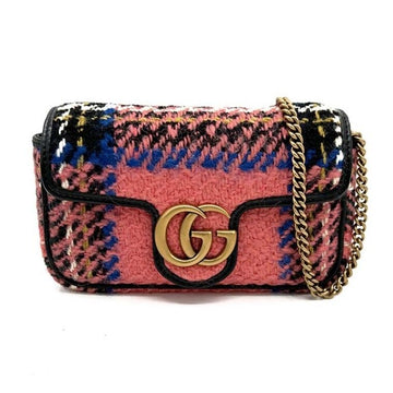 GUCCI Tweed Super Mini Crossbody Bag (476433) 78907038
