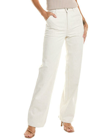 LORO PIANA Hochtaillierte weiße gerade Jeans 26 Zoll 126654509