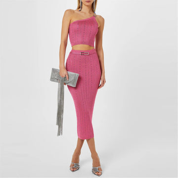 Alessandra Rich Refurbished Knit Midi Skirt UK8 97464165